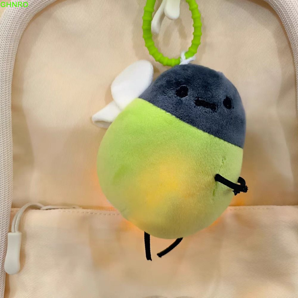 Mặt dây chuyền đom đóm phát sáng hoạt hình GHNRO, Móc khóa búp bê sang trọng Firefly Firefly sang tr