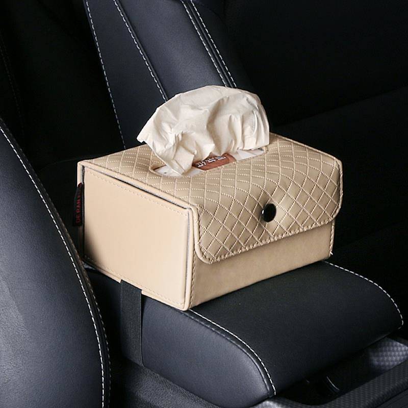 Creative Car Tissue Box Armrest Box Fixed Seat Type Hanging Sun Visor Tissue Box Sunroof Car Interio