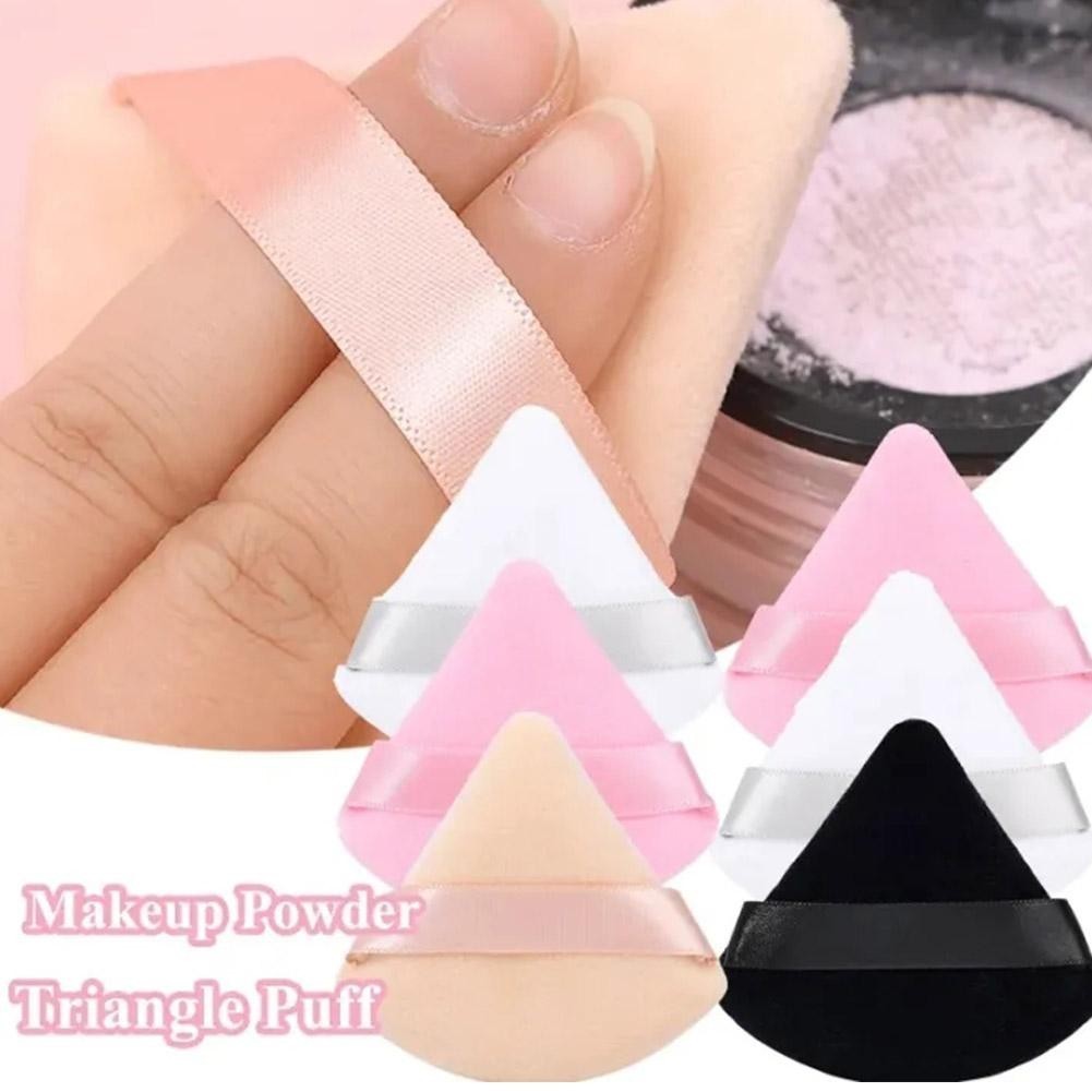 Bộ 4 món Puff Velvet Triangle Powder Puff Mini Face Makeup Mỹ phẩm Puff Sponge R0p5