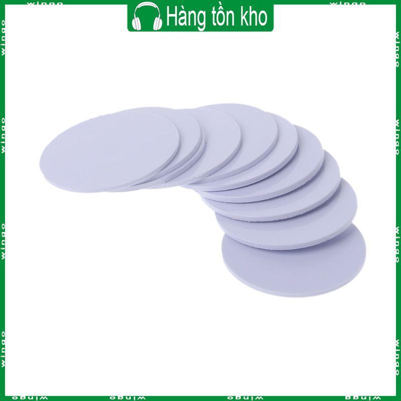 WIN Gói 10 Thẻ NFC Ntag215 NFC Chip Trống Thẻ PVC Trắng 25mm 0 98in Chip Tròn