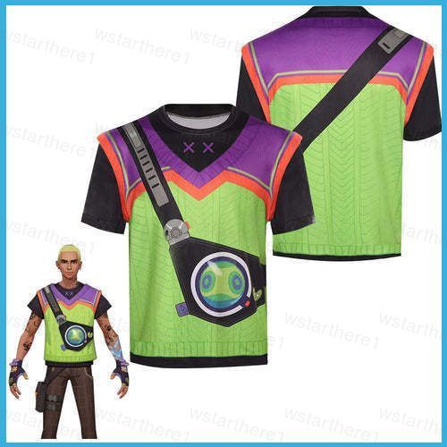 Áo Thun Cosplay Anime Mùa Hè, Tay Ngắn, Vải Full Graphic Gekko