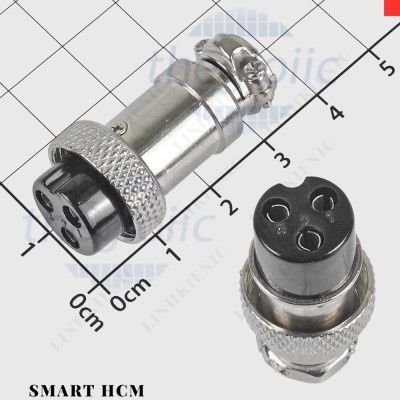 [3 Cái]- GX16-3P Đầu Nối Tròn Cái 3 Chân Thẳng Hàng 7A 125V Smart. HCM City