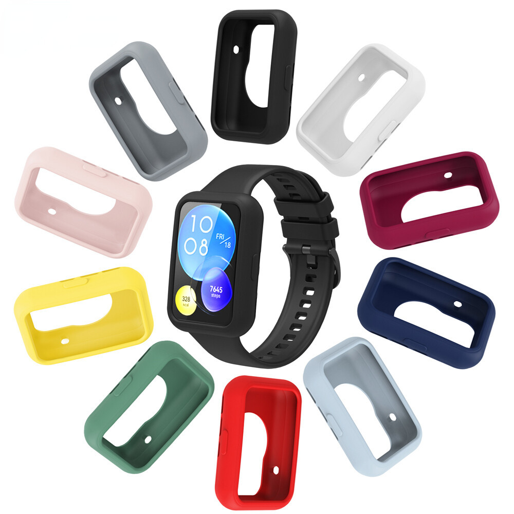 Ốp Bảo Vệ Silicon Cho Huawei Watch Fit 2 Fit2 Vòng Tay Đồng Hồ Thông Minh Vỏ Bảo Vệ Khung Chống Sốc 