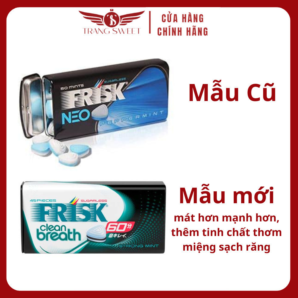 Kẹo Neo Kẹo ngậm bạc hà Frisk Neo Nhật 50 viên hàng nội địa nhật bản