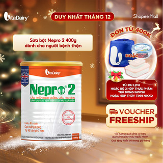  Sữa bột Nepro 2 400g dành cho người bệnh thận - VitaDairy 