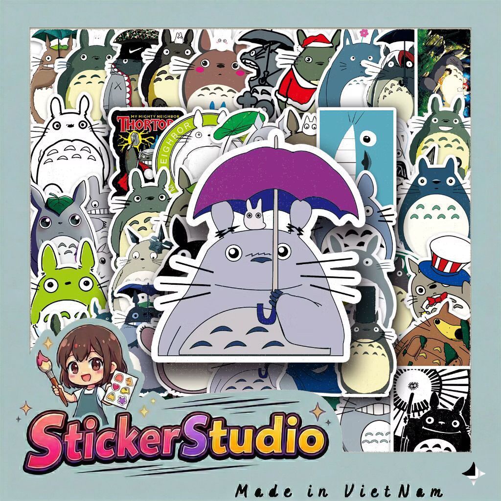 sticker bé gấu totoro ghibli