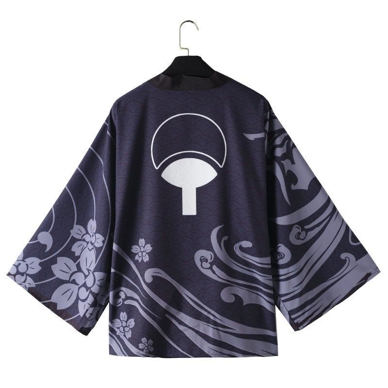 Naruto Sasuke Susuke Xông Hơi Haori Voan Mặc Hàng Ngày Haori Yukata Anime Nam Nữ Quần Áo / 5.13 a