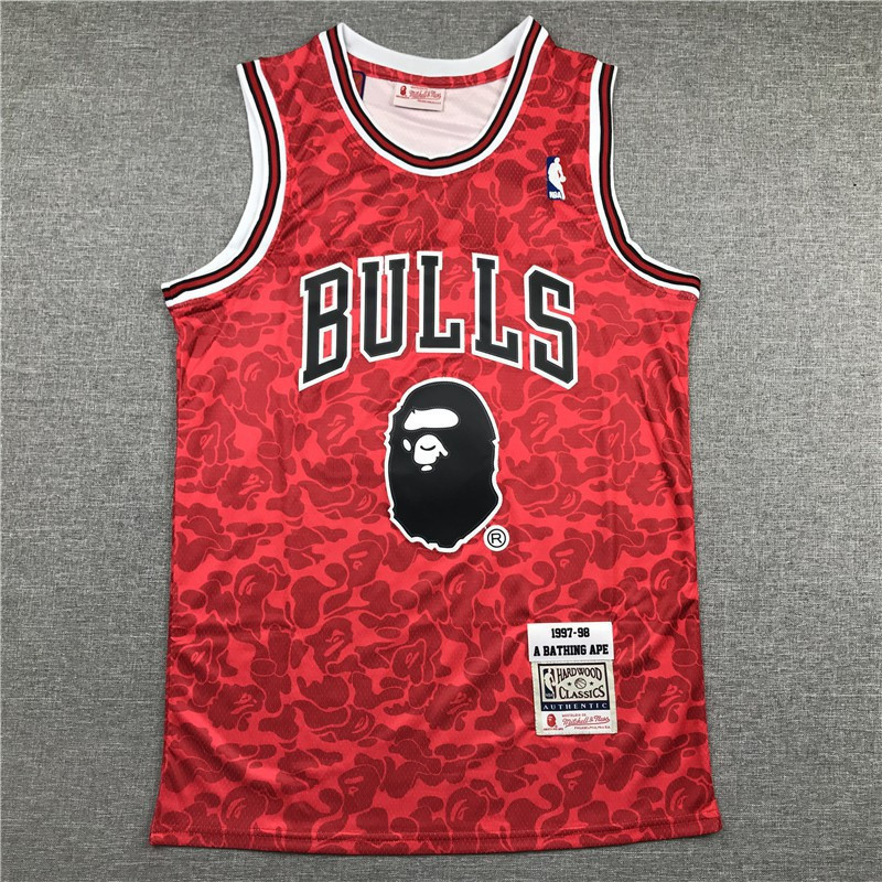 Áo đấu JOCELYN NBA Chicago Bulls, áo thể thao, phiên bản chung của Bulls mới, màu đỏ