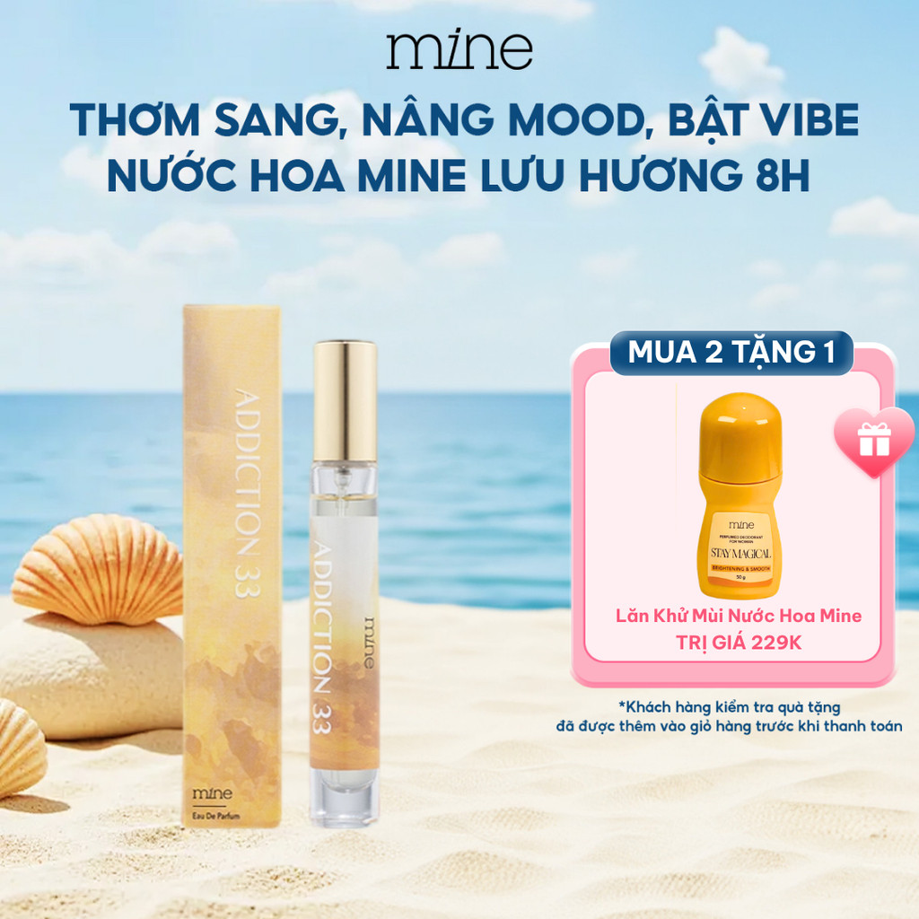 Nước Hoa Mine Addiction 33 Hương Gỗ Cao Cấp Từ Thụy Sĩ, Giúp Tạo Cảm Giác Trầm Ấm, Thư Giãn 9ml