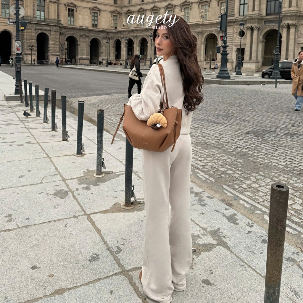 Quần Nỉ Bông Cạp Trễ Ống Loe Lưng Gập Nâng Mông  Augety Studio, NORA Sweatpants | BigBuy360 - bigbuy360.vn