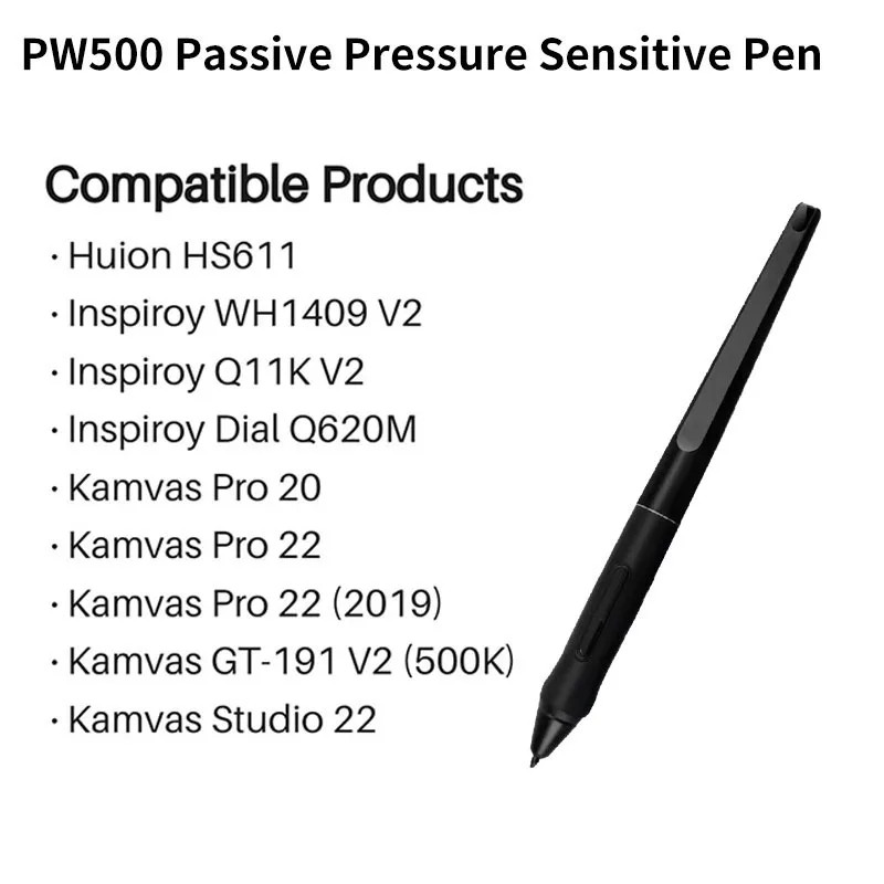 Máy tạo kiểu không pin HUION PW500 cho máy tính bảng Huion KAMVAS GT-191V2 (500K) / KAMVAS PRO 20 / 