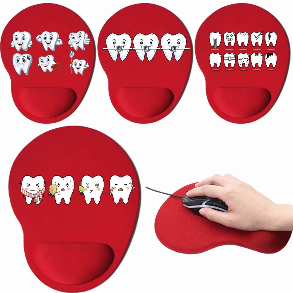 New red mouse pad  computer gaming wrist rest mouse pad  desktop keyboard mouse pad  multiple styles