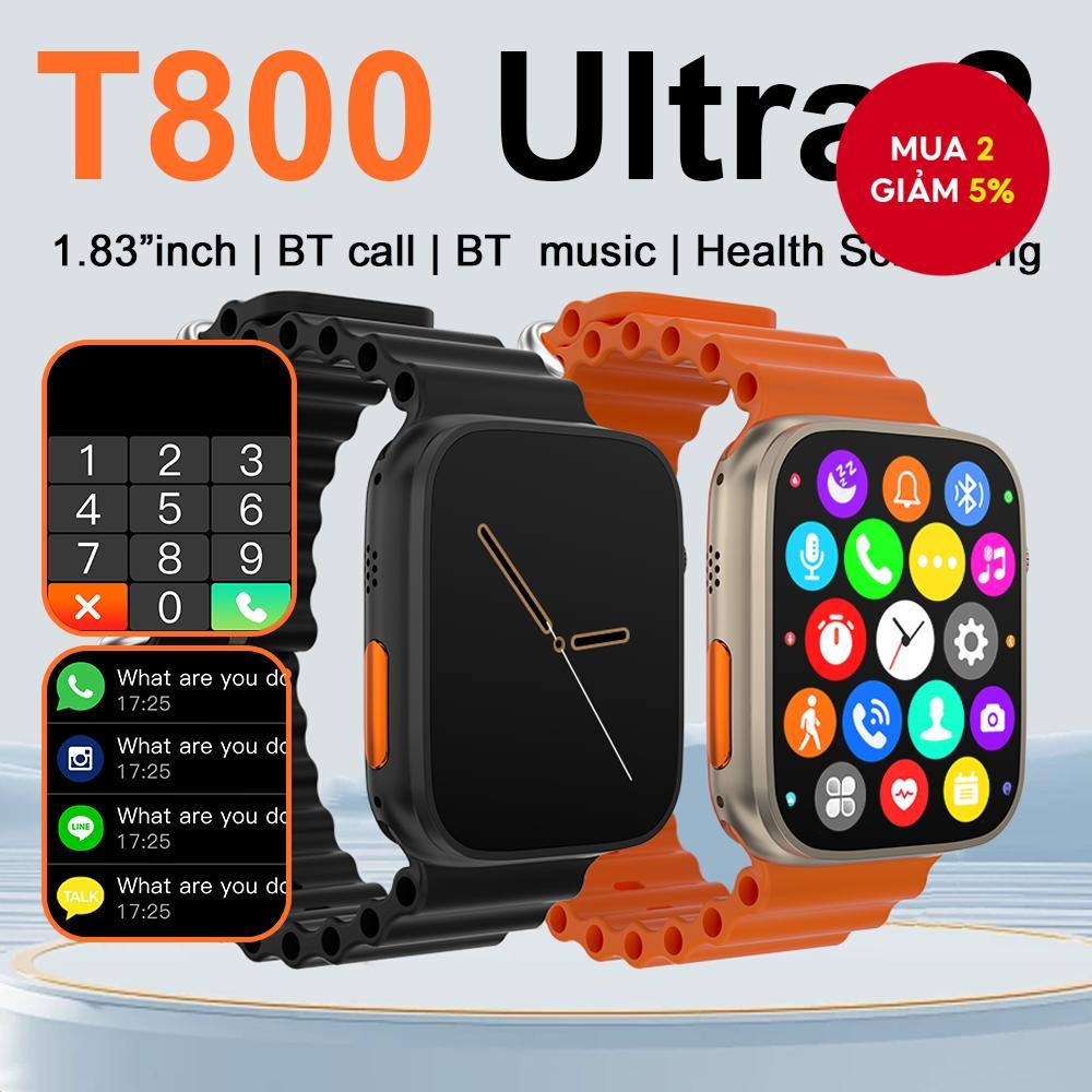 Laxasfit 2024 Đồng hồ thông minh T800 ultra2 mới 1.81 "Màn hình HD Điện thoại không dây Chế độ thể t