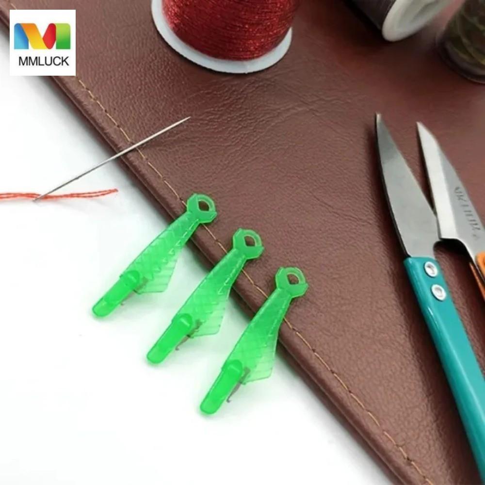 MMLUCK 10 Chiếc Máy May Kim Threader, Hoạt Động Nhanh DIY Mini Needle Threader, Di Động Nhựa Loại Cá