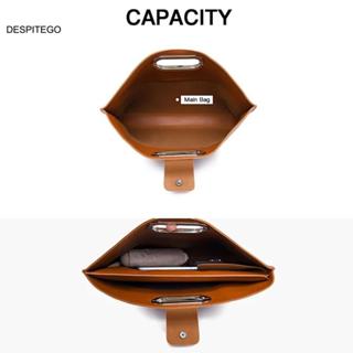 DESPITEGO Túi đựng máy tính DESPITEGO, Túi Tote tài liệu văn phòng màu trơn dung tích lớn, Túi xách thông thường Túi đựng máy tính xách tay PU Túi đựng hồ sơ ngoài trời