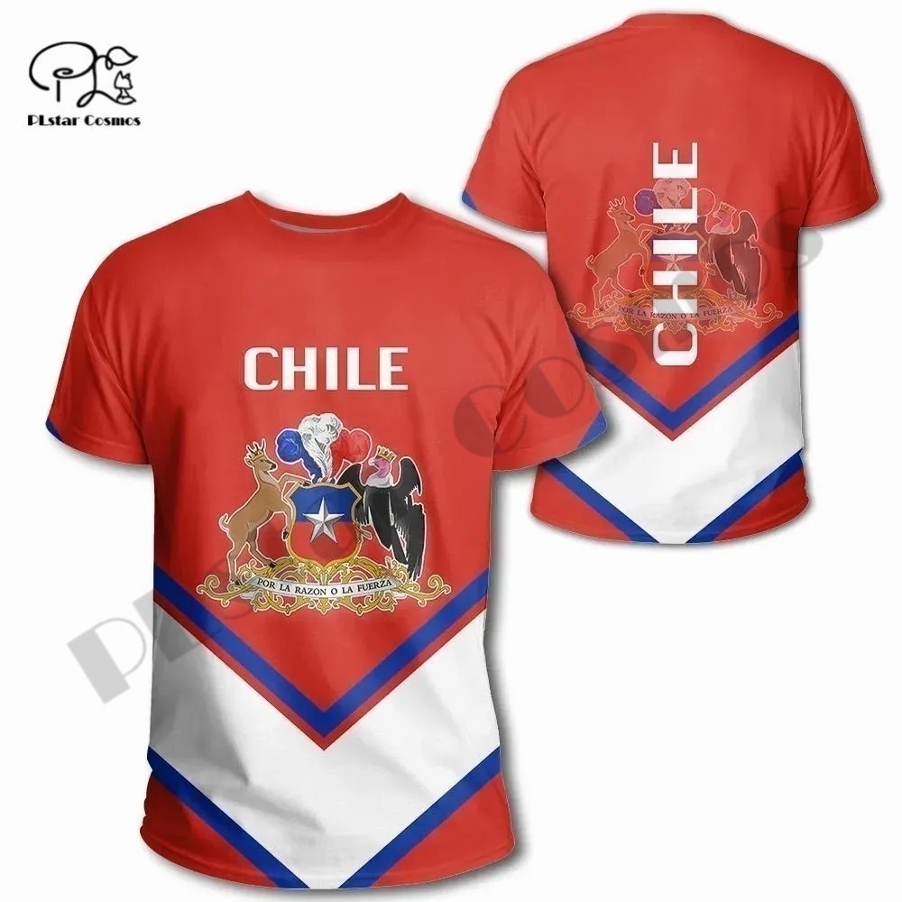 Mát mẻ nam / nữ plstarcosmos unisex 3dprint chile quốc kỳ áo thun quần short tay áo chất lượng cao đ