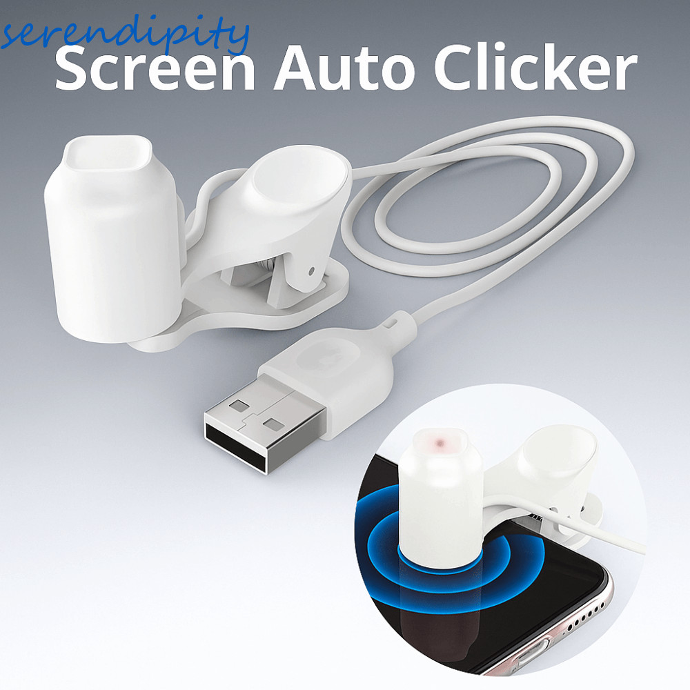 SEENDIPITY Màn hình Auto Clicker, 3 bánh răng Thiết bị clicker tự động liên tục, Touch Tapper USB Đi