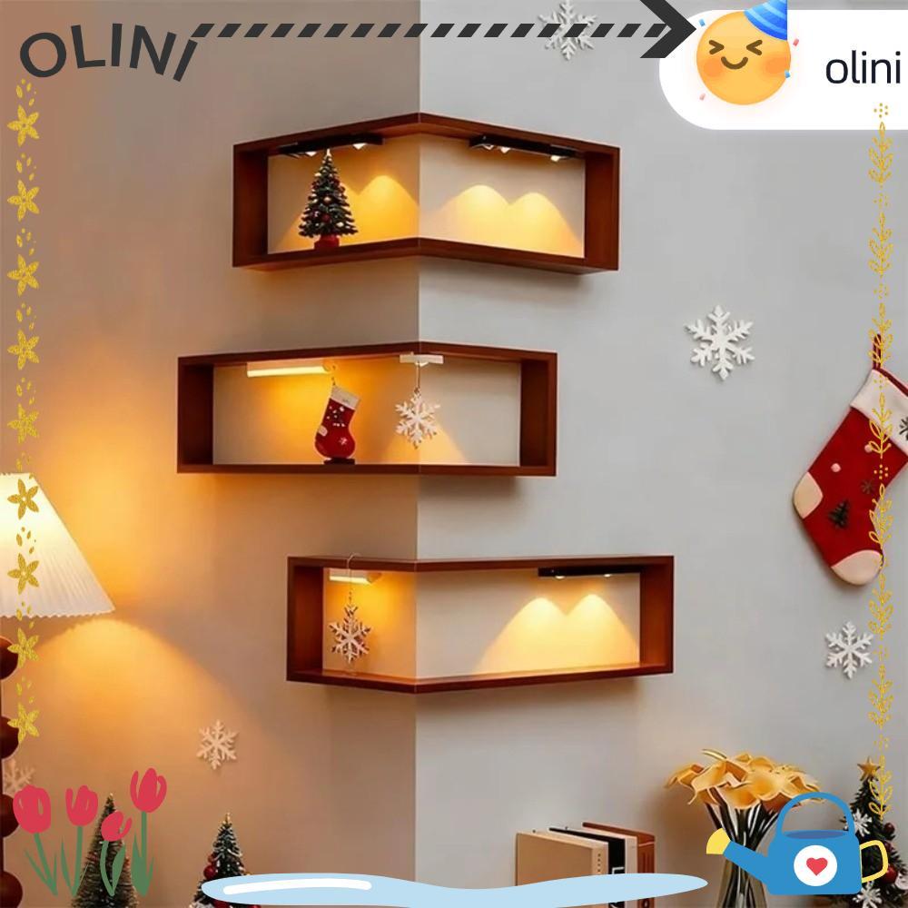 Kệ sách góc OLINI, Kệ treo tường góc treo 90 độ, Kệ nổi tiết kiệm không gian Kệ trưng bày bằng gỗ tr