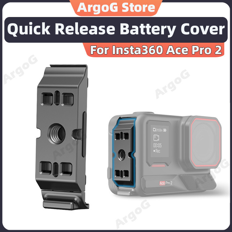 ArgoG Nắp Pin Tháo Nhanh cho Insta360 Ace Pro 2 Nhôm Giao Diện Kép Phụ Kiện Ace Pro 2