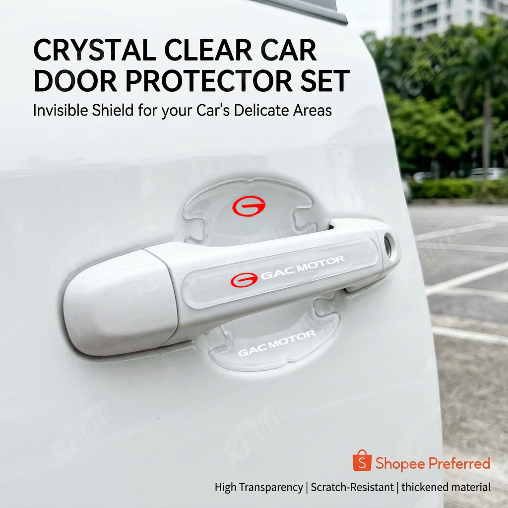GAC Motor Bảo vệ trong suốt Bát cửa ô tô bên trong Tấm bảo vệ tay nắm cửa dày Chống trầy xước và chố
