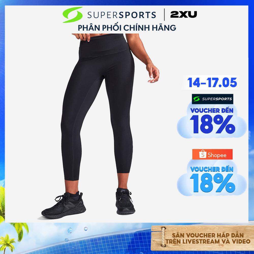 Quần Dài Bó Cơ Nữ 2XU Form Stash Hi-Rise Compression 7/8 - Đen - WA6908b-BLK/BLK