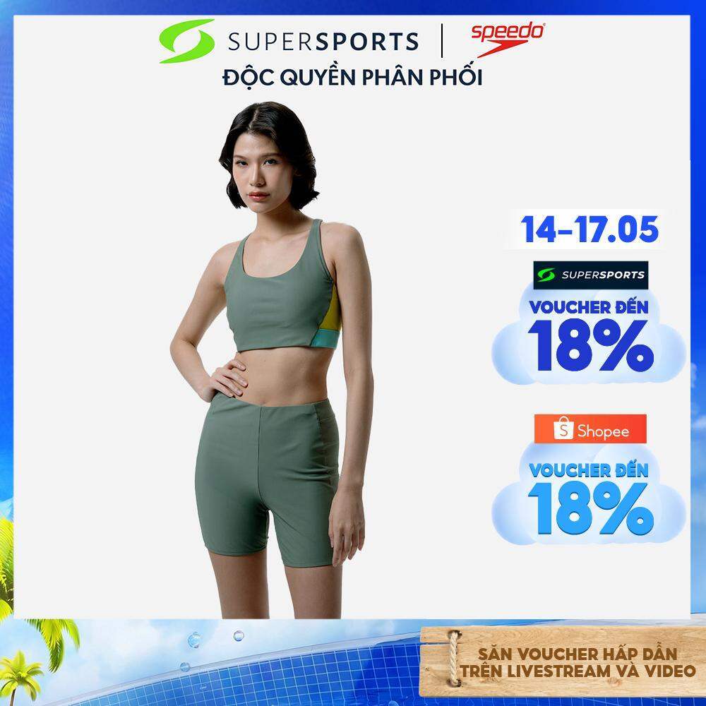 Áo Bơi Nữ Speedo Colourblock - Xanh Lá  - 8-00442216002