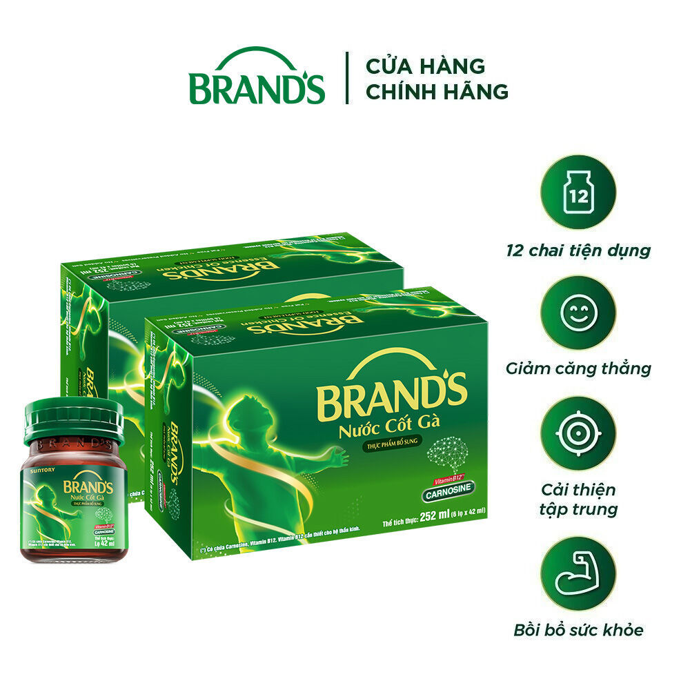 Combo 2 Nước cốt gà BRAND'S Vị Truyền Thống (42 ml x 6 lọ)