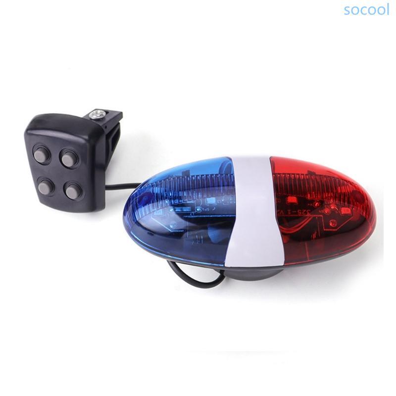 Soc * 6 LED 4 tông màu Xe đạp còi Xe đạp Đèn LED xe đạp còi điện tử Còi còi