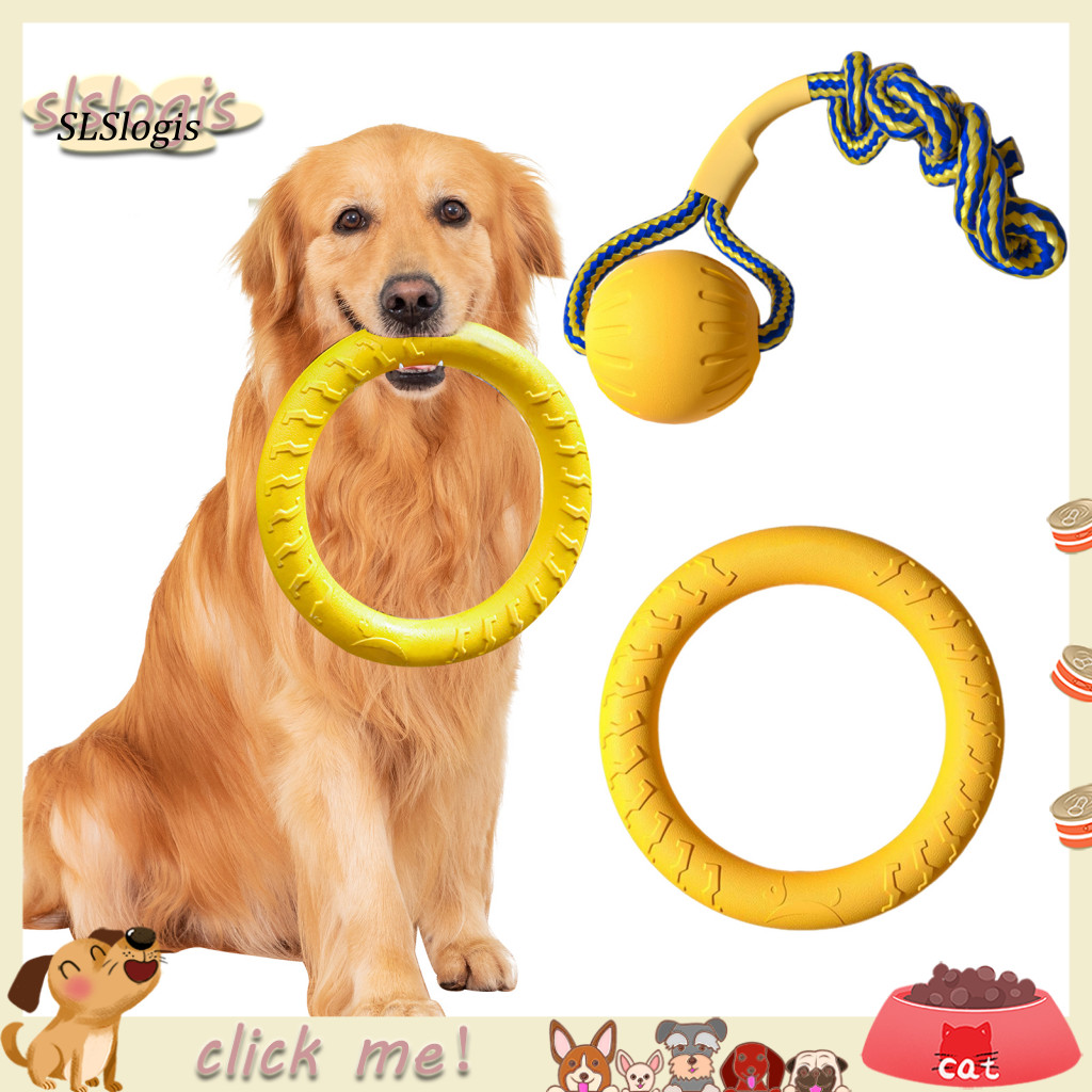 SGW _ Breed Đồ chơi huấn luyện chó Đĩa bay Đồ chơi cho chó Bộ đồ chơi cho chó nhai Đĩa bay bền Vòng 