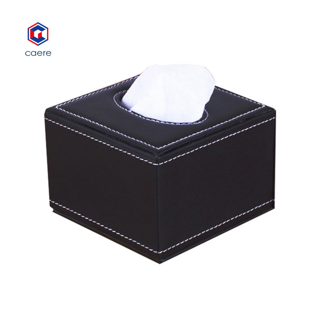 CA| Hộp đựng giấy vuông giả da Hộp đựng khăn giấy Trang trí nội thất ô tô