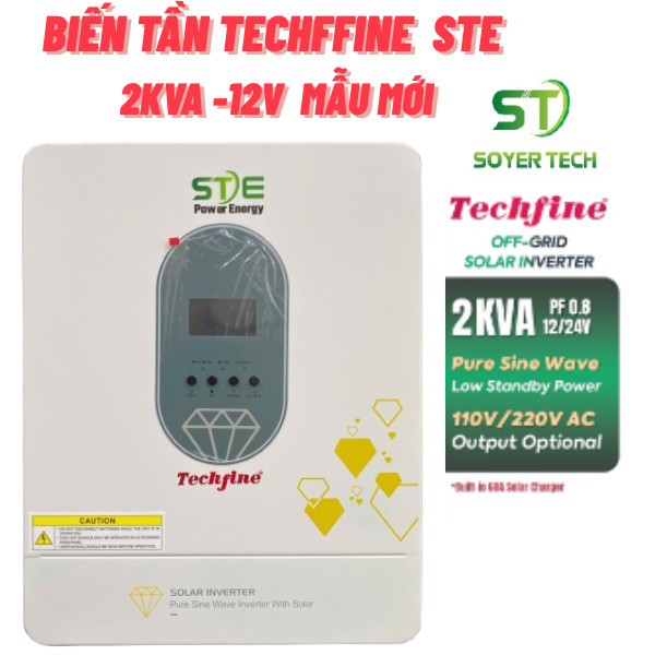 Biến tần Hybrid SOLAR  Techfine 12v-2000VA-220VAC50/ 60HZ- 30VDC-500VDC-GD3024EMH Soyer Tech -INVERT