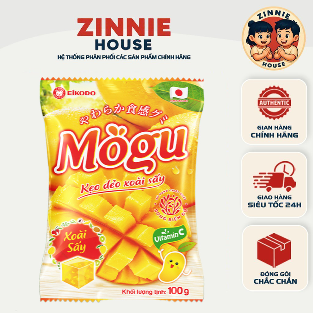 Kẹo Dẻo Mogu Xoài Sấy 100g – Hương Vị Xoài Sấy Tự Nhiên, Dẻo Mềm – Eikodo Việt Nam