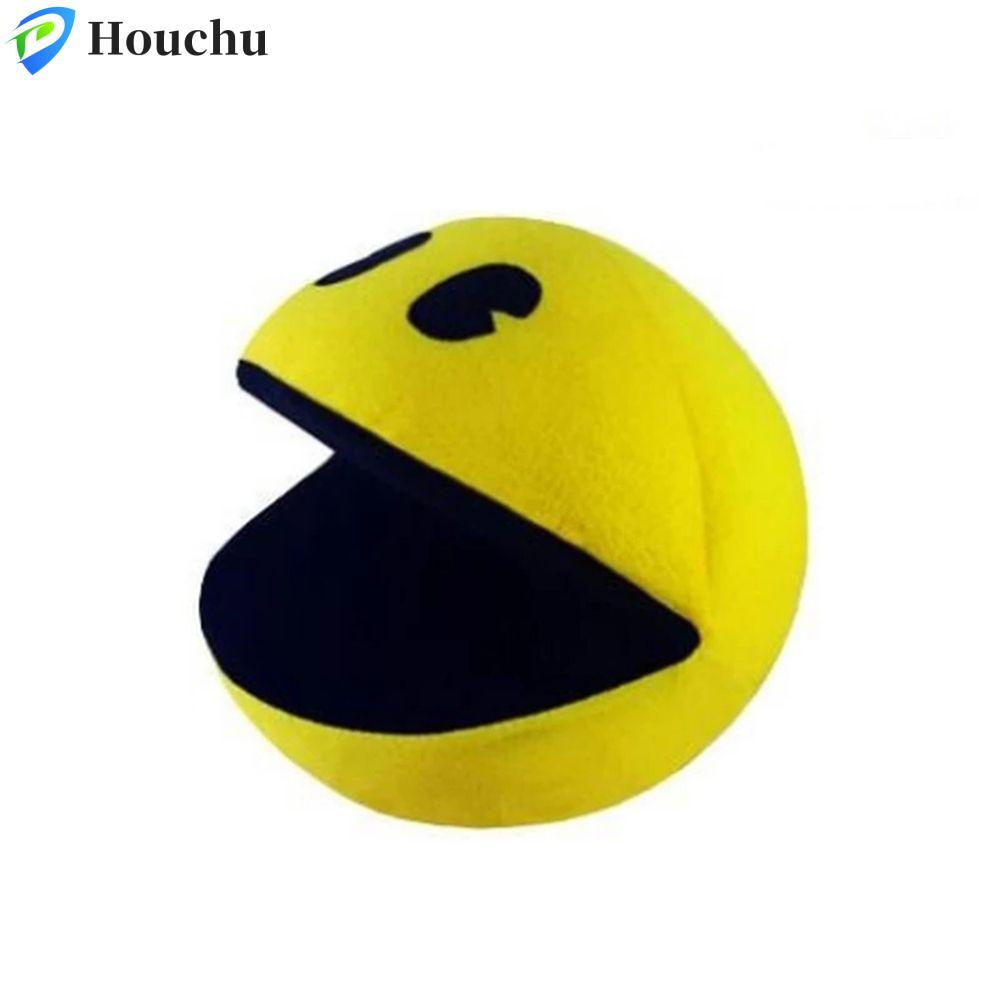 HOUCHU Pacman Đồ Chơi Nhồi Bông Mềm Sang Trọng Đồ Chơi Nhồi Bông Hoạt Hình 14cm Dễ Thương Trẻ Em Quà
