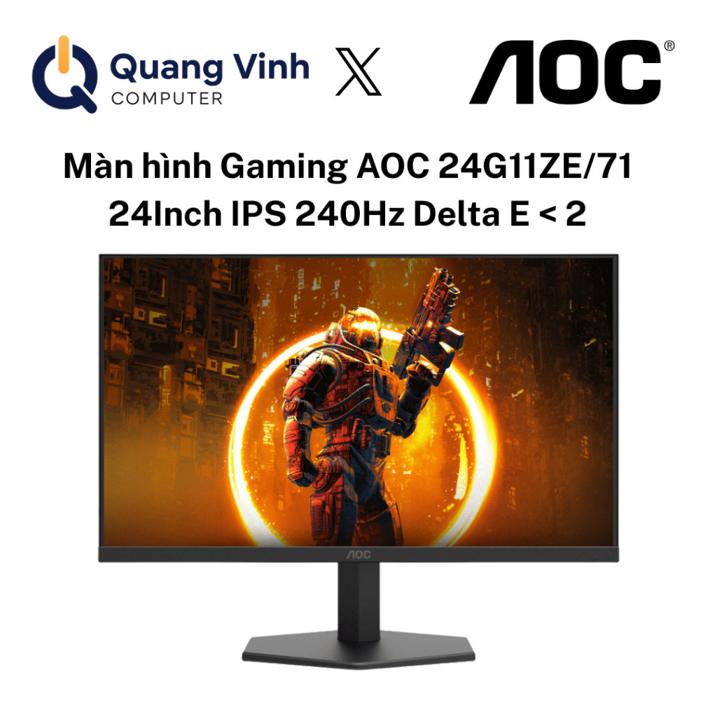 Màn hình Gaming AOC 24G11ZE/71 24Inch IPS 240Hz Delta E < 2 - Hàng chính hãng