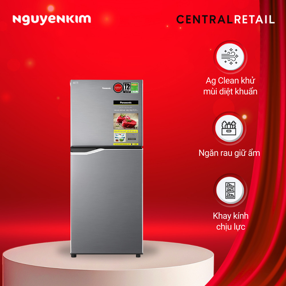 Tủ lạnh 2 cánh Panasonic Inverter 170 lít ngăn đông trên NR-BA190PPVN