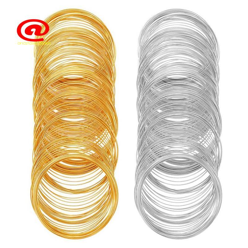 400 Vòng Dây Nhớ Vòng Tay Trang Sức Số Lượng Lớn Dây Nhớ Vòng Tay Vàng Bạc Thép Đính Hạt Dây