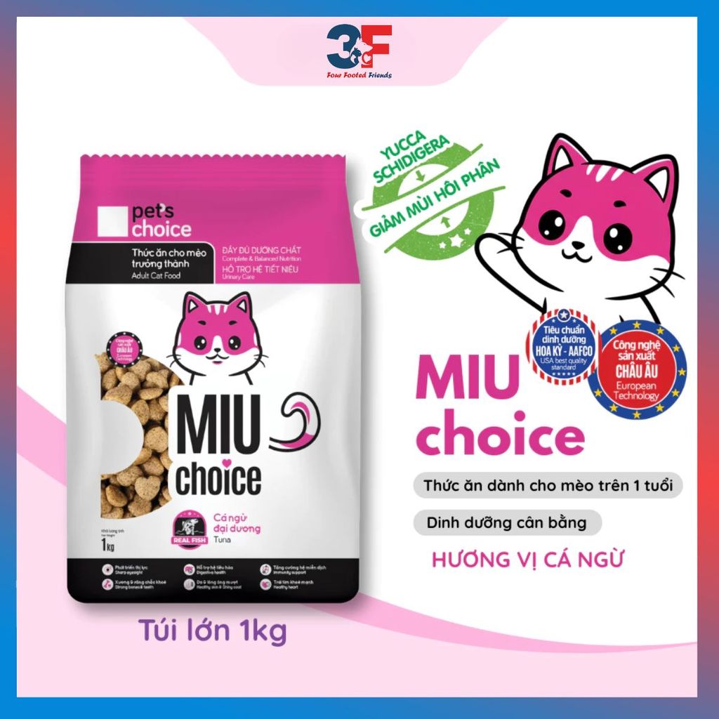 Hạt Mèo Miu Choice Cá Ngừ Combo 3 Gói – Hỗ Trợ Tiết Niệu | 3F STORE