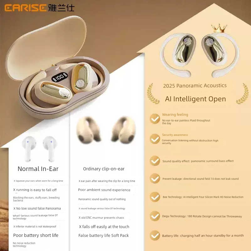 Tai nghe Bluetooth Ya Lanshi gt512 Berlin Voice of Paris 2025 Phong cách mới ai Dịch giọng nói đồng 