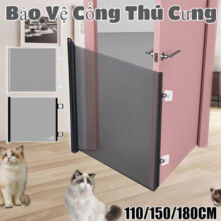 Bảo Vệ Cổng Thú Cưng,Lắp đặt Không Khoan, Gấp Gọn Trong,Thiết Kế Lưới Thoáng Khí,Trẻ Em Và Vật Nuôi đều Có Thể Sử Dụng