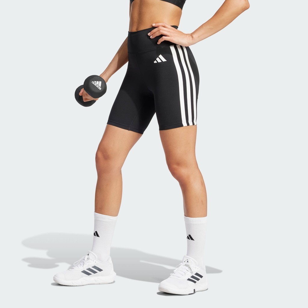 adidas Gym & Training Quần Short Legging 3 Sọc Optime Essentials Nữ Đen JD6536