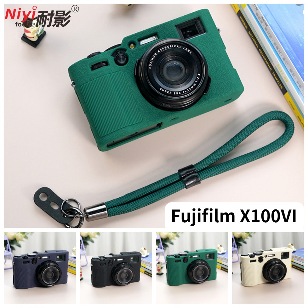 Ốp Lưng Mềm TPU Retro Fujifilm X100VI Camera Silicon Bao Tay Dây Bảo Vệ Toàn Thân Fuji X100 Mark6