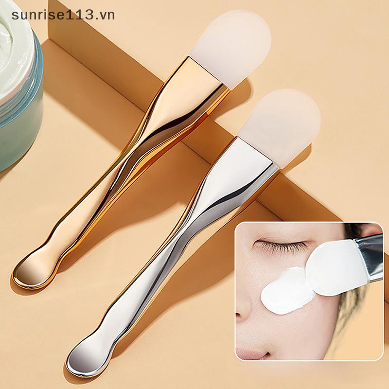 SR Beauty Soft Head Makeup Silicone Facial Mask Brush Professional Mud Cream Brush Diy Skin Care Fou