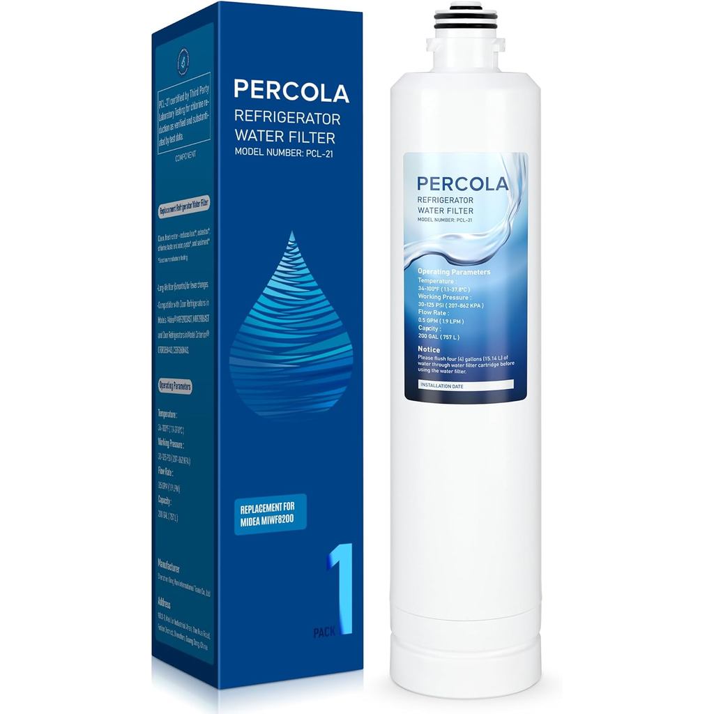 Bộ lọc nước MIWF8200, tương thích với Midea® Bộ lọc nước MIWF8200 / MF-2812-R4, Midea® Mẫu tủ lạnh M