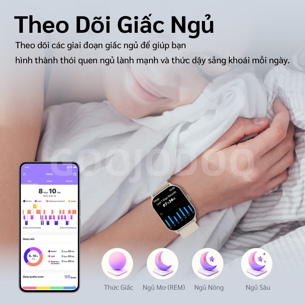Đồng hồ thông minh GOOJODOQ 700mAh sở hữu màn hình HD 2.01 inch tính năng theo dõi sức khỏe cả ngày giao diện lập thể 3D | BigBuy360 - bigbuy360.vn