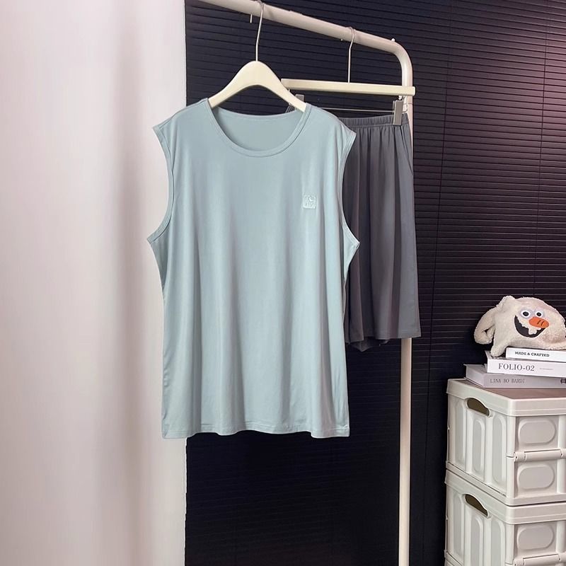 Mùa Hè Nam Đồ Ngủ Modal Vest Quần Short Bộ Đồ Ngủ Mỏng Rời Không Tay Nhà Bộ Đồ Ngủ Thường Ngày