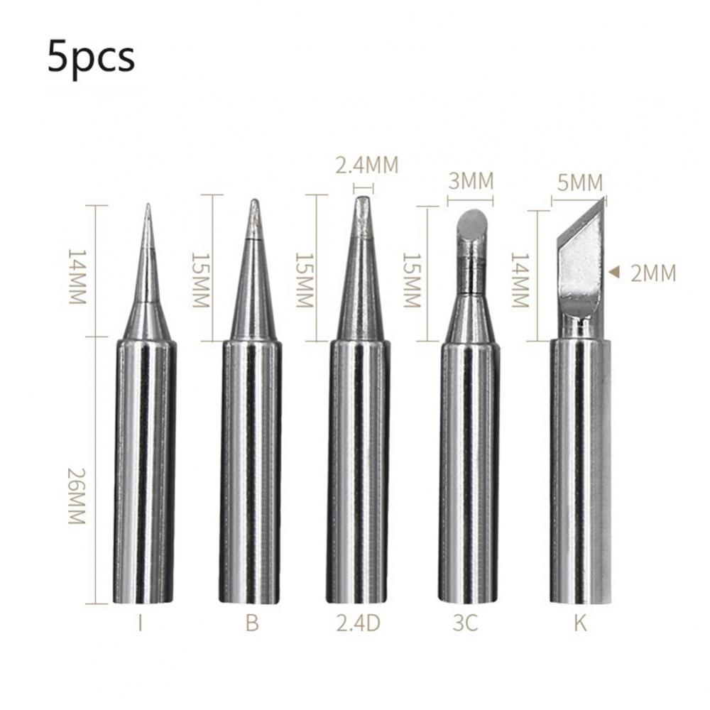UNDIE❤️Soldering Iron Tip 5pcs Welding Head 936 Soldering Iron Tip High Quality
