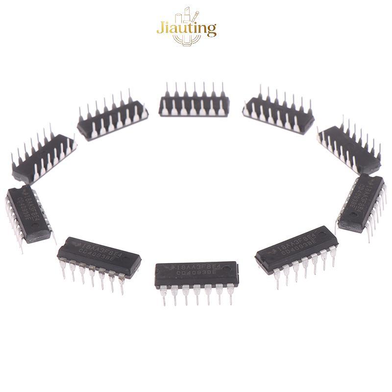 Jiating 10 Chiếc CD4093BE CD4093 4093 DIP-14 TI CHIP IC Jiating
