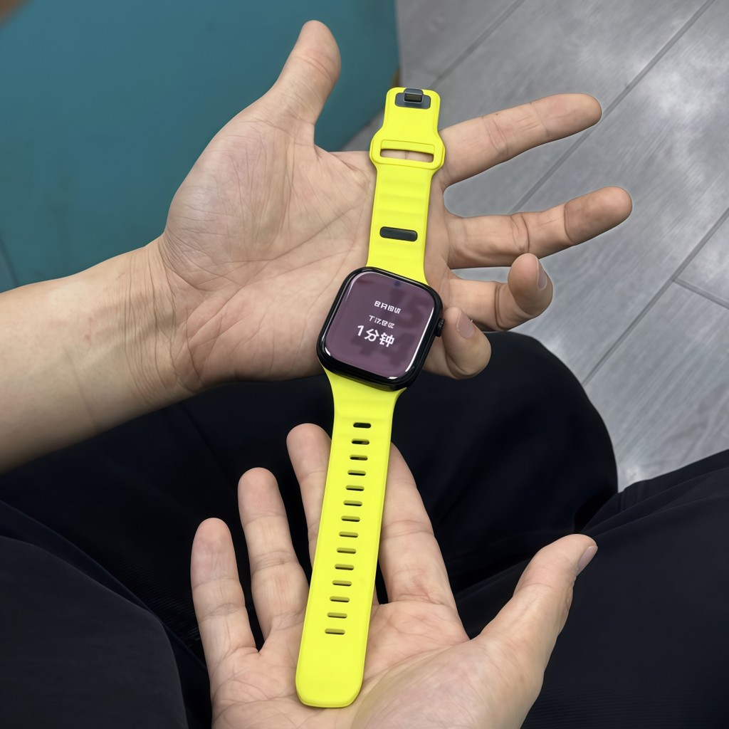 Dây đeo đồng hồ thời trang mới, dây đeo đồng hồ silicon cho Apple Watch ultra 49MM Series 11 10 9 8 