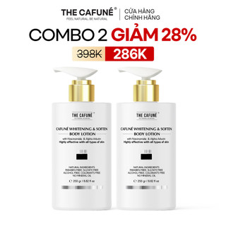 [MUA 2 GIẢM 28%] Combo 2 Kem Body Dưỡng Trắng Da The Cafuné Bản Nâng Cấp kết cấu lotion, Thẩm Thấu Nhanh, 250g