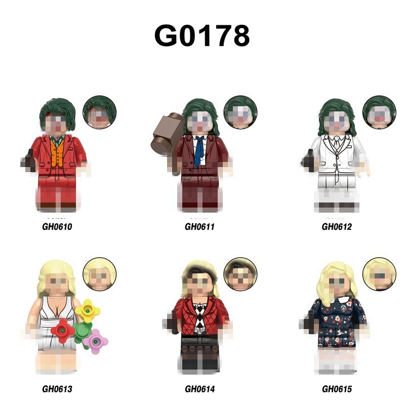 Hàng hóa G0178 Super English Series Chú hề Harley Quinn Giáo dục Lắp ráp Đồ chơi Khối xây dựng Mô hì